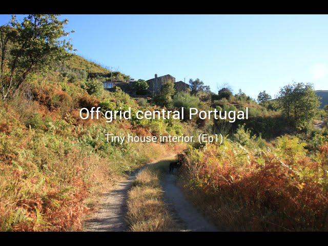 Offgrid living central Portugal _ building interior of a tiny  (ep1) stone fireplace