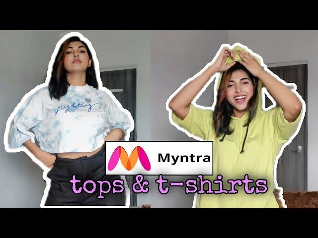 Myntra tops/tshirt haul 2021| Myntra tshirt haul starting from 250 | Summer Myntra tops under 500