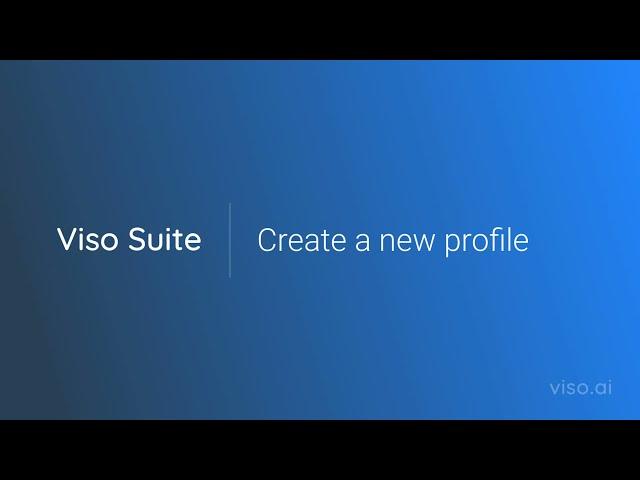 Tutorial 11: Create a new profile