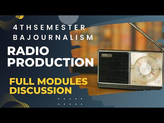 Radio Production | Full Modules Discussion| Yahya Yahi