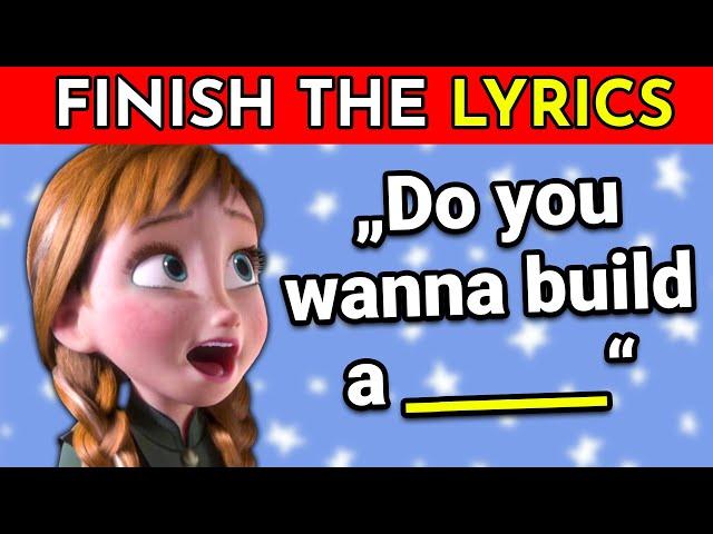 FINISH THE LYRICS - Most Popular DISNEY PRINCESS Songs  | Music Quiz