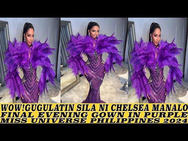 WOW! CHELSEA MANALO FINAL EVENING GOWN IN PURPLE MISS UNIVERSE PHILIPPINES 2024