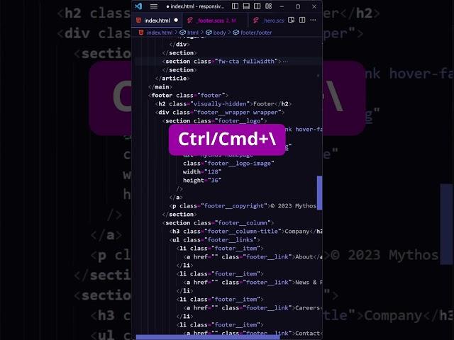 Code faster with VS Code shortcuts #coding #html #css