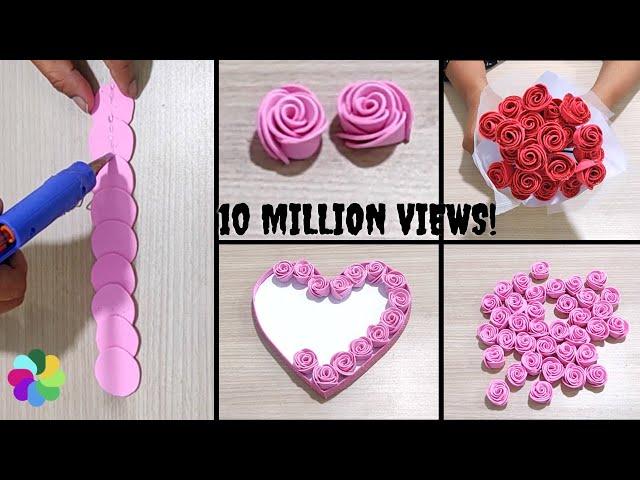 2 Amazing Trick For Easy Rose Flower Making, DIY Wall Hanging, Time saving Hack, Valentines Day Gift