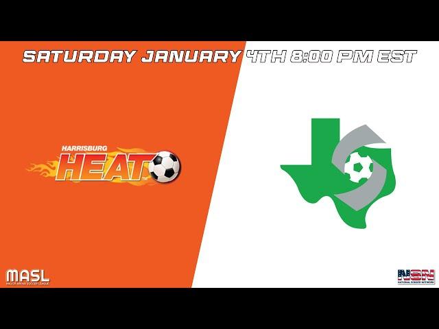 MASL GAME 32 | HARRISBURG HEAT vs. DALLAS SIDEKICKS | JANUARY 4TH 8:00 PM