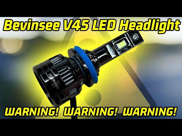 So BRIGHT, use with caution! ️​ Bevinsee V45 LED Headlight Review and Lux Test