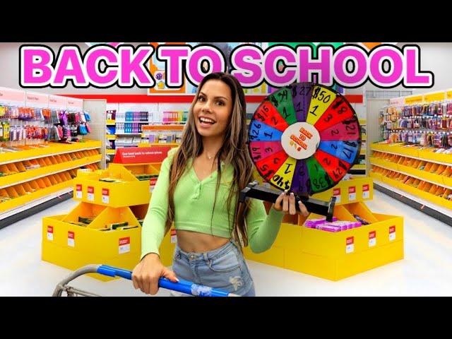 Can We Buy ALL School Supplies in ONE MINUTE !? *SPIN CHALLENGE*