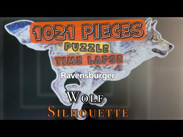 Solving Wolf Silhouette 1021 Pieces | Ravensburger Puzzle | Time Lapse