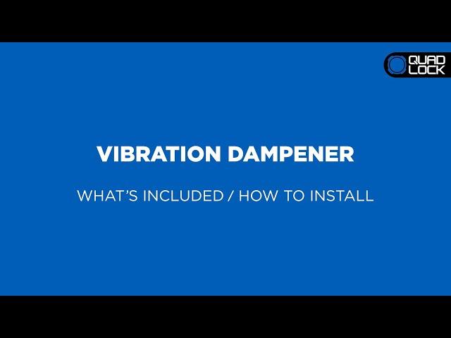 Quad Lock - What's Included / How To Install - Vibration Dampener