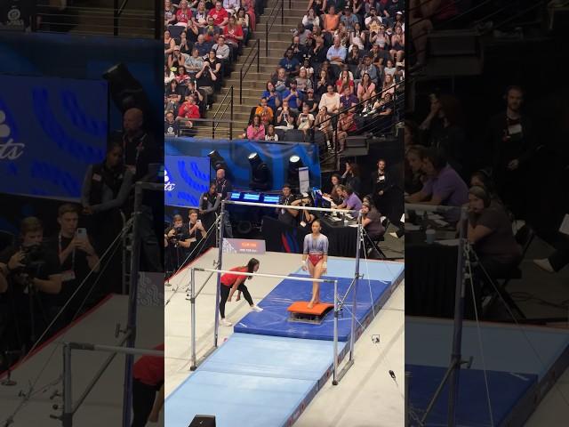 Suni Lee NAILS her bar routine on day 2 of Olympic Trials after a scary fall in warm-up