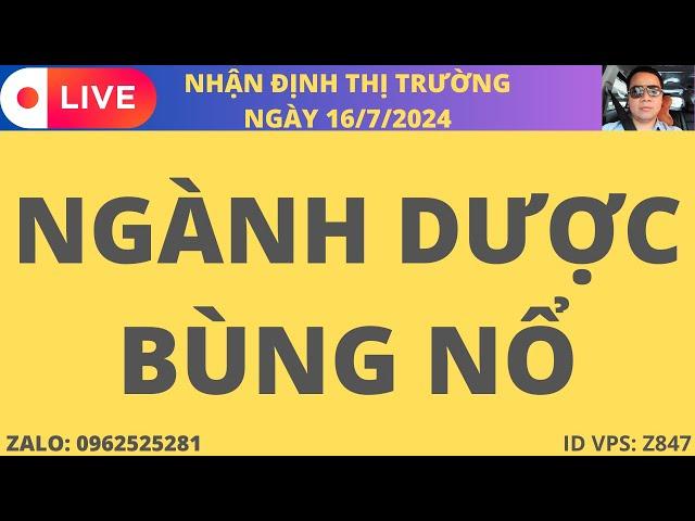 THỊ TRƯỜNG HÔM NAY | NHẬN ĐỊNH THỊ TRƯỜNG  16/7: NGÀNH DƯỢC BÙNG NỔ