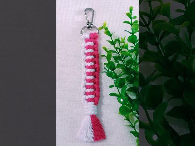 DIY Gantungan Kunci Simpel. #shorts #diy #tutorial #macrame #gantungankunci #keychain