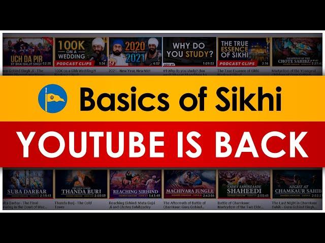 BASICS OF SIKHI YOUTUBE IS BACK!