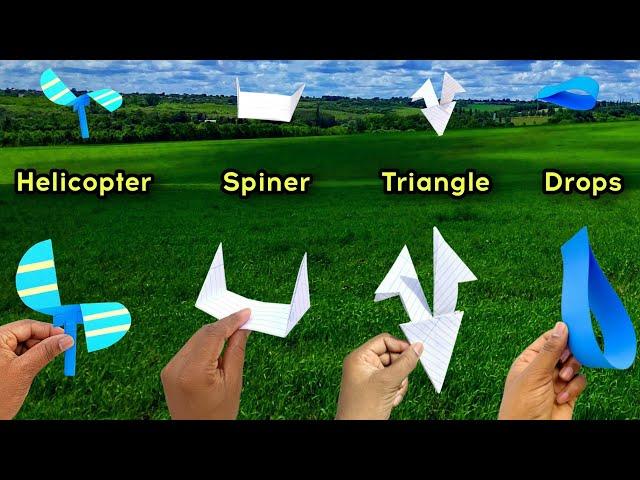 best 4 paper helicopter toy (flying), top 4 flying toy, paper drops helicopter, spinning toy