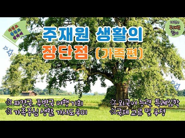 주재원 생활의 장단점 (배우자 자녀 가족) Pros and cons of living as an expatriate (spouse, children and family)