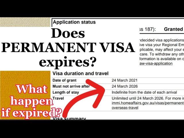 Australian Permanent Residency: Is Permanent Resident Visa expires? #ResidentReturnVisa #vevocheck