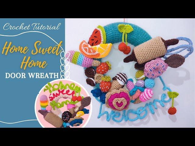 DIY Crochet Home Sweet Home Wreath with Wire & Yarn!