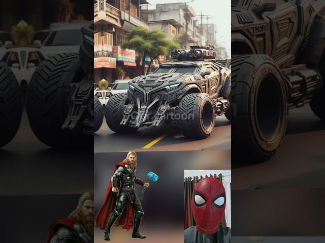 Superheroes but combat vehicle  Marvel & DC-All Characters #marvel #avengers#shorts