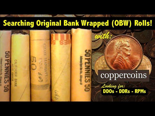 Coin Roll Hunting Original Bank Wrapped (OBW) Rolls with Coppercoins - RPM Found!!