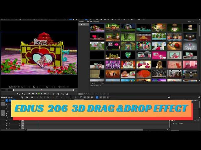 206 NEW EDIUS 3D DRAG AND DROP EFFECT|| edius 3d effects download 2024|| EDIUS X EFFECT || EDIUS 11