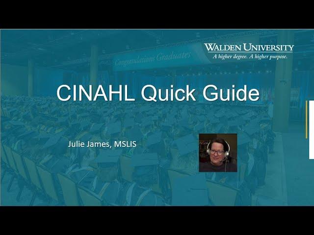 CINAHL Quick Guide at Walden Library