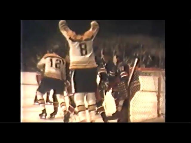 2/9/1971 New York Rangers at Boston Bruins highlights Wayne Cashman's hard work pays off (no sound)