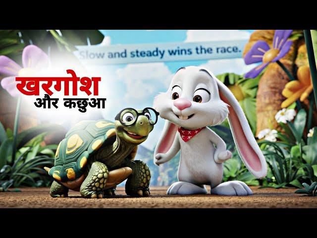 The Hare and The Tortoise | #hindikahani #thehareandthetortoise  #thetortoiseandthehare #खरगोशऔरकछुआ