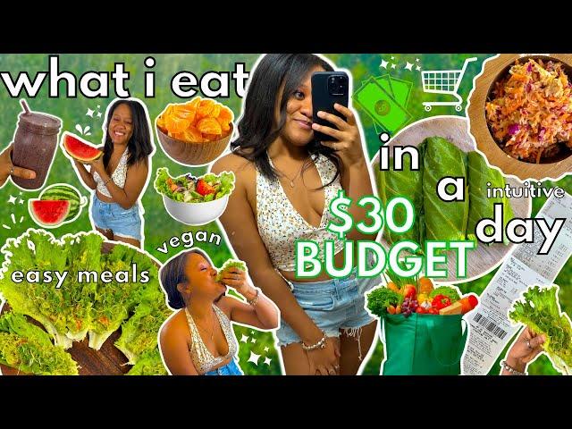 RAW VEGAN ON A $30 BUDGET | What I Eat in a Day (EASY & CHEAP MEALS) 🫐