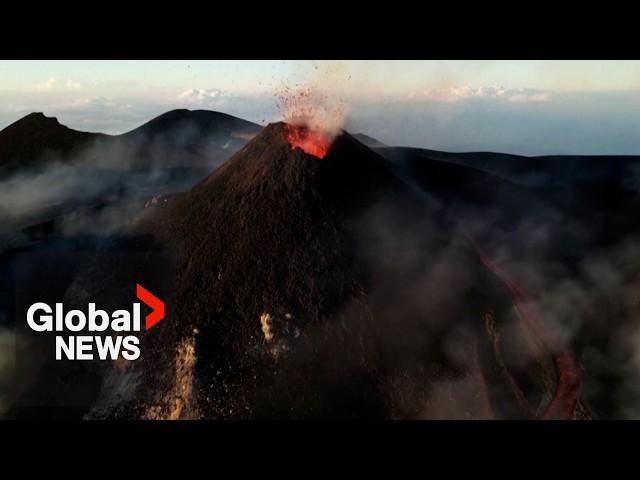 Mount Etna eruption: Explosions of lava from new active crater puts on spectacular show