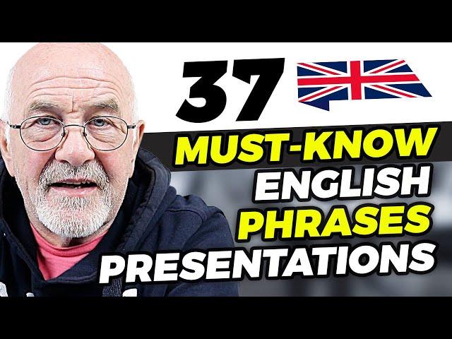 37 VITAL Phrases for Presentations In English | SPEAK LIKE A PRO!