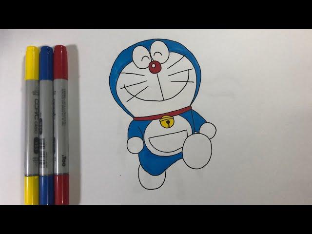 CARA MENGGAMBAR KARTUN DORAEMON PALING MUDAH UNTUK PEMULA