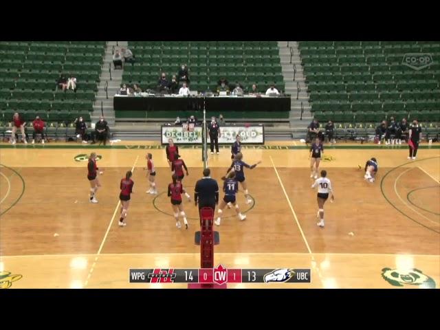 Wesmen Highlights: Winnipeg vs UBC, women's volleyball