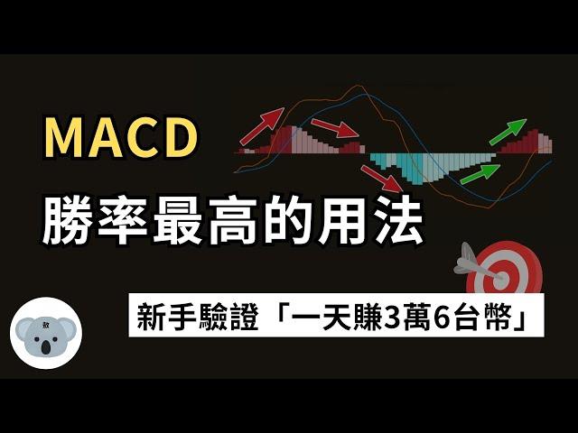 MACD勝率最高的用法！新手驗證一天賺3萬6台幣！指標判斷錯誤的問題點！（附中文字幕）投資腦袋の 熊敖