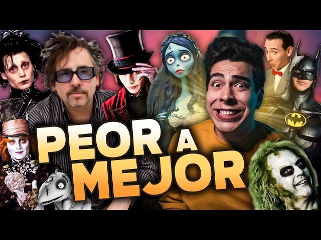 TIM BURTON: Las 20 PELICULAS de PEOR a  MEJOR