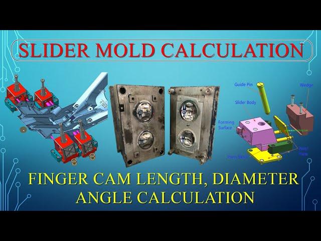 Slider Cam Angle Calculation For Plastic Injection Mold | Finger cam diameter and Length Calculation