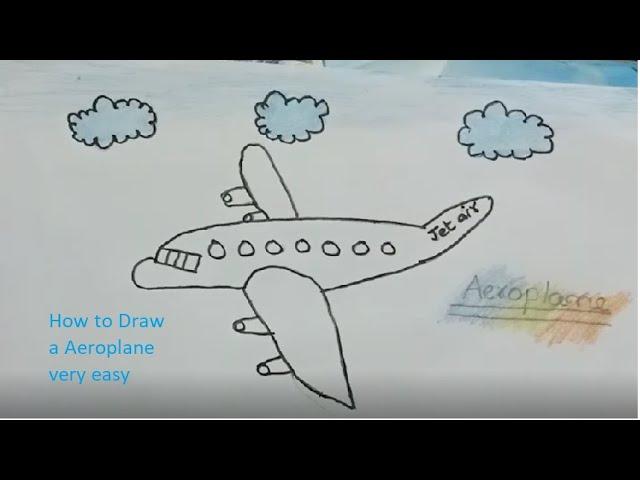 How to draw a Aeroplane/Afnan's Art's