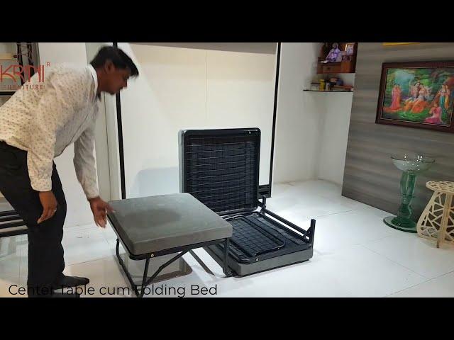 Center Table cum Folding Bed | Space Saving Fold Bed