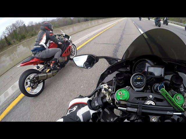 600HP TURBO Hayabusa vs 335HP Ninja H2 & JoeSti SMACKDOWN!