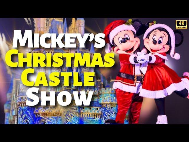 LIVE RECORDINGMickey's Christmas Day Castle Show at The Magic Kingdom | Disney World 4K HD