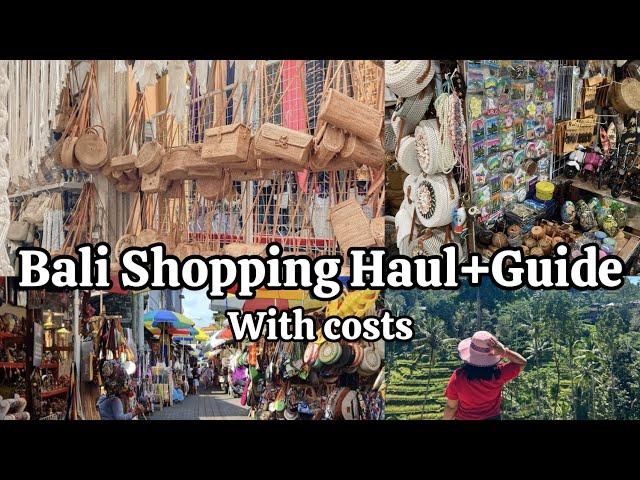 Bali Shopping Guide|Bali Shopping Haul with costs|Where to shop in Bali?Ubud, Kuta,Seminyak shopping