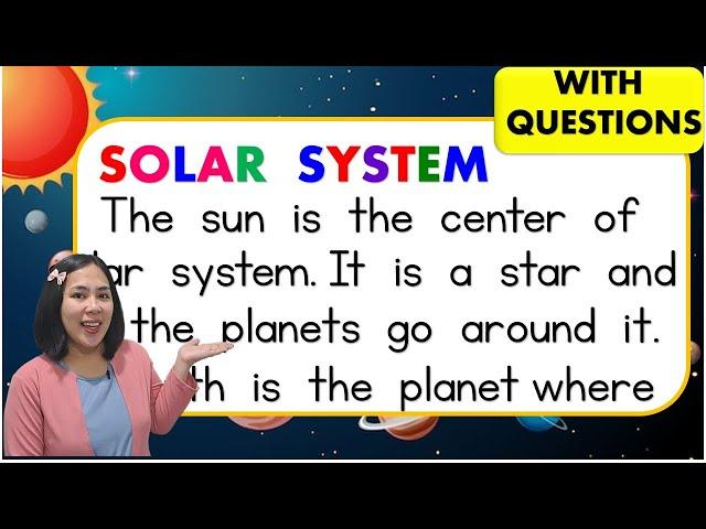 Advance Reading Comprehension | Solar System | Drop Everything and Read | Teacher Aya Online Tutor