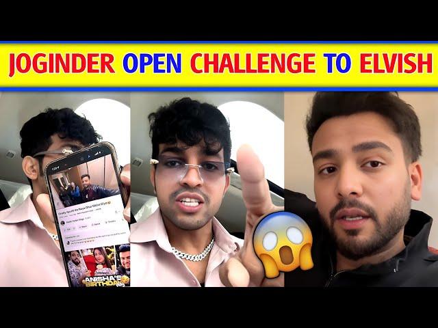 Joginder Open Challenge To Elvish Yadav।Thara Bhai Joginder on Elvish । Elvish yadav reply Joginder