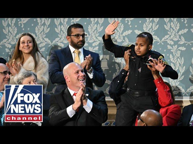 Trump honors 13-year-old cancer survivor who dreams of being a police officer