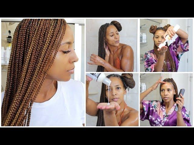 HOW TO CLEANSE KNOTLESS BOX BRAIDS | NO FRIZZ