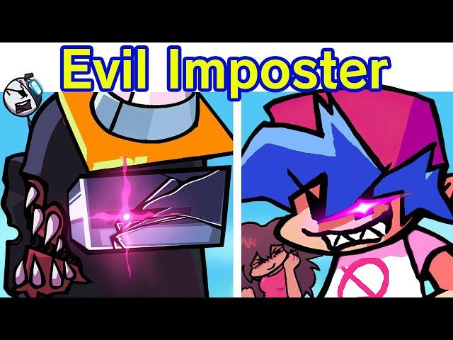 Friday Night Funkin' VS Imposter but everything is opposite | Evil Impostor V1 (FNF Mod) (Among Us)