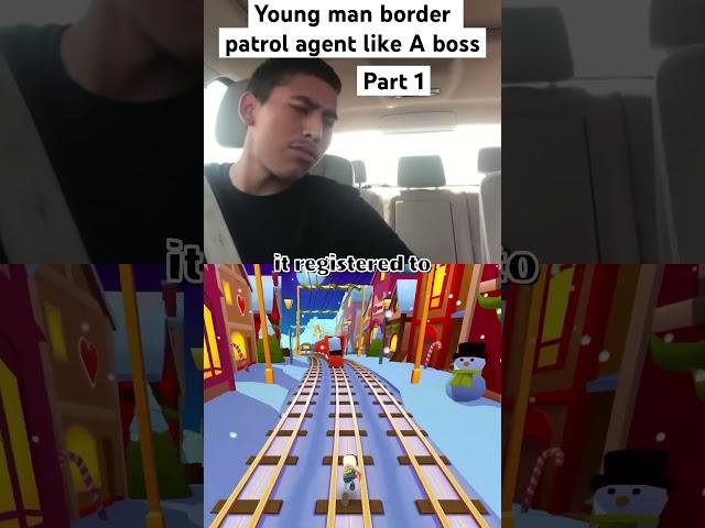 Young man border patrol agents like A boss