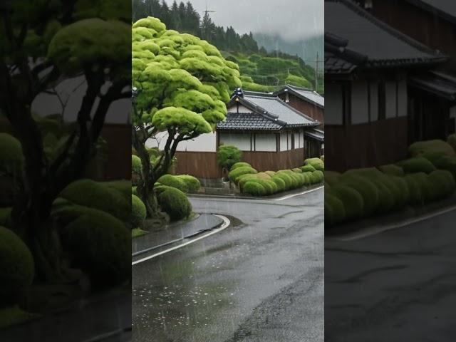 비내리는 일본 교외의 고요한 꽃길#rainsounds #수면 #relaxingmusic