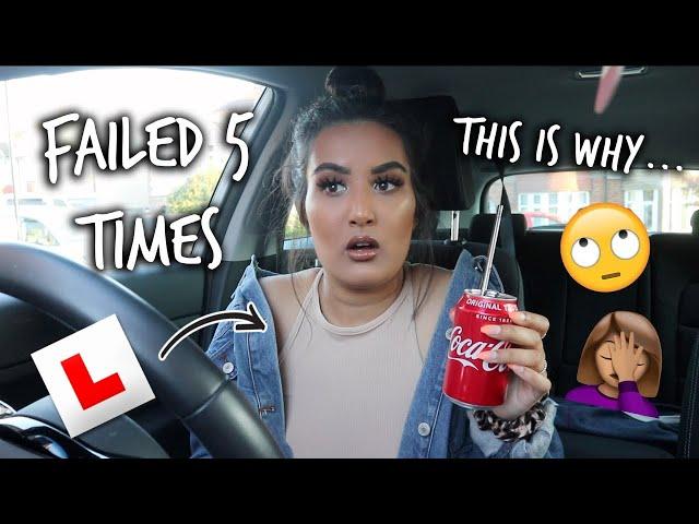 HOW I FAILED MY DRIVING TEST 5 TIMES! (a traumatic story-time)