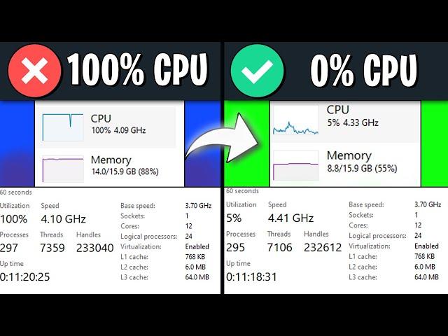 Fix 100% CPU USAGE while GAMING in WINDOWS 11 | 2024 Method!