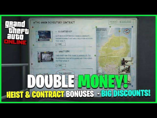 DOUBLE MONEY HEISTS & CONTRACTS, DISCOUNTS & LIMITED-TIME CONTENT! - GTA ONLINE WEEKLY UPDATE